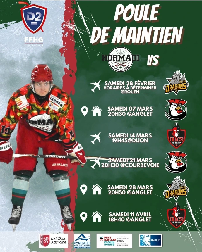 Calendrier de la D2